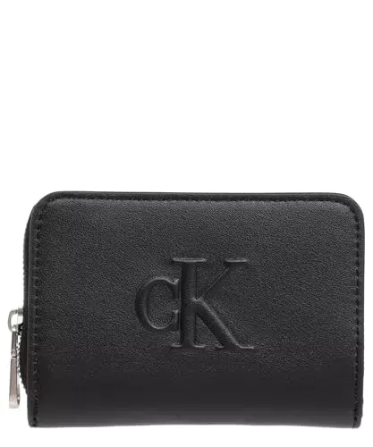 Calvin Klein Jeans Sculpted Med Zip Around Deboss Portafoglio Donna