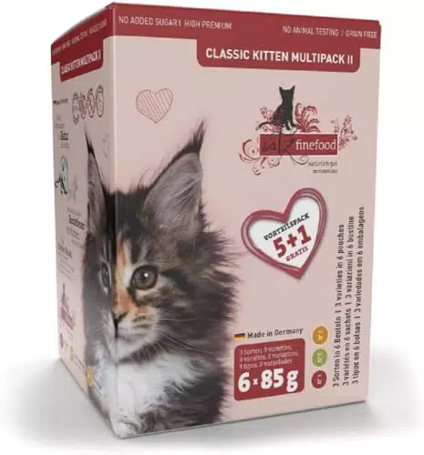 Catz Finefood Kitten Multipack - Cibo Umido Senza Cereali per Gatti Giovani