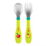 Chicco Posatine Inox 18M+ per Bambini in Acciaio Inossidabile