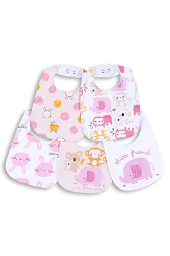 Chicco Set di Bavaglie in Cotone Unisex per Neonati 0-24 Mesi