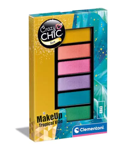 Clementoni Set Trucchi Crazy Chic Teen - Trousse Ombretti Anallergici per Bambine