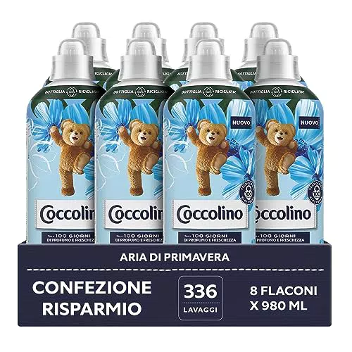 Coccolino Ammorbidente Concentrato Aria di Primavera, Formato XXL, 480 Lavaggi