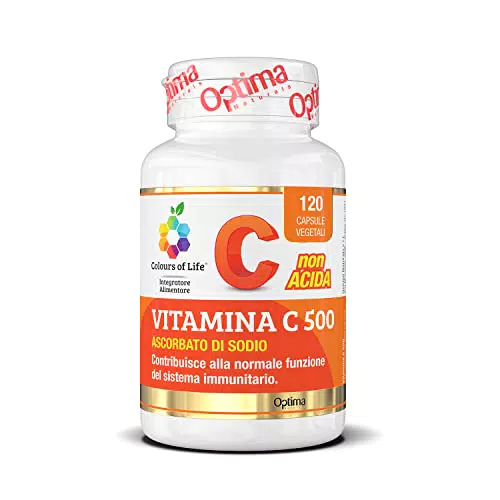 Colours of Life Vitamina C 500 - Integratore Antiossidante in Capsule Vegetali