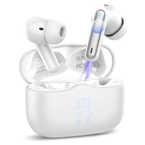 Cuffie Bluetooth 5.4 con 4 Microfoni HD, Cancellazione Rumore e Touch Control
