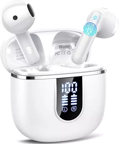 Cuffie Bluetooth 5.4 con Cancellazione Rumore, Touch Control e 4 Microfoni ENC