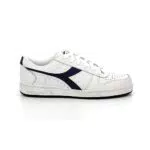 Diadora Magic Basket Low Icona, Scarpe da Ginnastica Unisex, bianco/rosso, 44.5