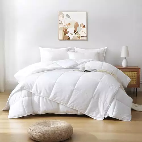 DWR Piumino 4 Stagioni in Microfibra e Lyocell Naturale, Matrimoniale Invernale