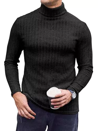 Ekouaer Maglia Termica Uomo Dolcevita Manica Lunga Leggera Sottogiacca