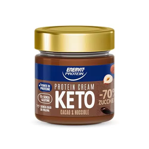 Enervit Protein Cream Keto Cacao e Nocciole - Crema Proteica Spalmabile Senza Glutine