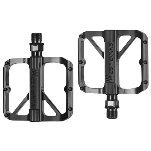 ENJOHOS Pedali Bici Leggeri Doppi CNC in Alluminio Antiscivolo per MTB e BMX