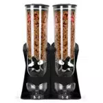 Enyaa Dispenser per Cereali e Alimenti Secchi con Vassoio per Briciole