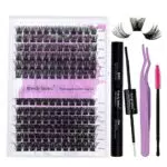 FD18+B Kit Estensioni Ciglia Ciuffetti D Curl 0.07mm Cluster Lashes