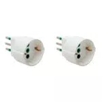 FANTON Adattatore Bipasso 10A a Schuko 16A Presa Italiana/Tedesca