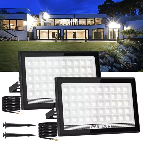 T-SUNUS Faretto LED da Esterno Impermeabile IP66 per Giardino e Cortile