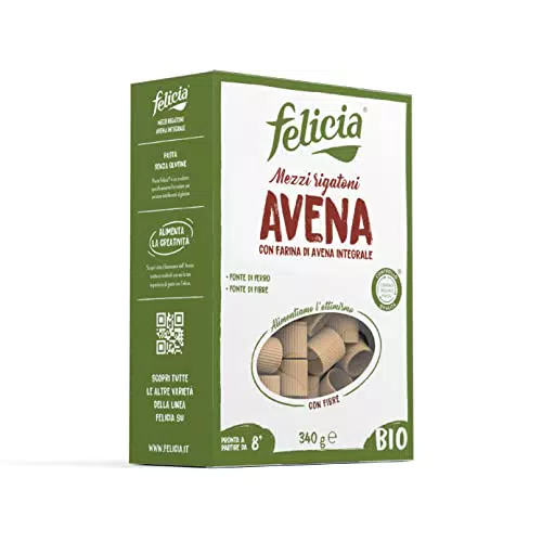 Felicia Rigatoni con Avena Integrale Pasta Biologica