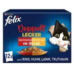 Felix Cibo per Gatti in Gelatina - Mix di Varietà, Confezione da 6 Sacchetti