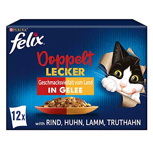 Felix Cibo per Gatti in Gelatina - Mix di Varietà, Confezione da 6 Sacchetti