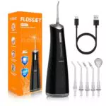 FlossJet Idropulsore Dentale Portatile Elettrico 4 Modalità 300ML IPX7
