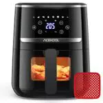 Friggitrice ad Aria 1500W con 8 Programmi e Tappetino in Silicone Gratis