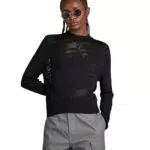 G-STAR Sweater Pointelle Text Knitted Donna - Modello D23924-B754