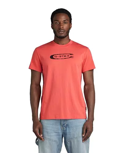 G-STAR T-Shirt Distressed Old School Logo Uomo
