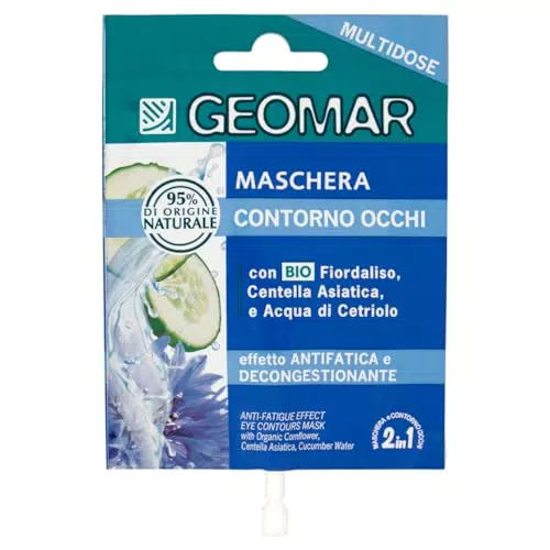 Geomar Maschera Viso e Occhi 2 in 1 Decongestionante 95% Naturale Made in Italy