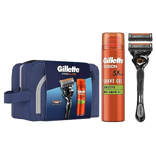 Gillette Proglide Fusion Kit Regalo Uomo con Schiuma da Barba Sensitive