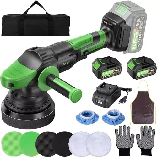 Ginour Lucidatrice Auto a Batteria 21V, Motore Senza Spazzole, Rotorbitale 15mm