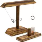 Ring Toss Game - Gioco di Lancio Interattivo in Legno per Feste e Divertimento
