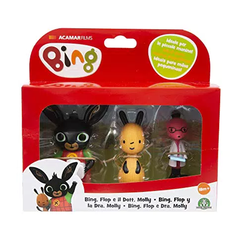 Giochi Preziosi Bing Mini Personaggi - Dottor Molly e Flop, per Bambini 18+ Mesi