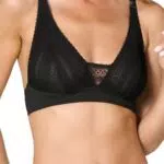 Goldenpoint Bralette Senza Ferretto Metis in Pizzo Geometrico con Fascia Sottoseno