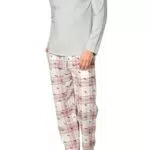 Goldenpoint Pigiama Lungo Uomo Regular Reindeer con Maglia e Pantaloni Elasticizzati
