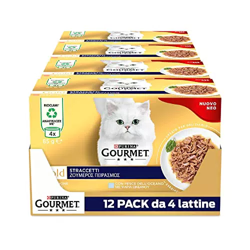 GOURMET Gold Cibo Umido per Gatti Adulti con Pesce dell'Oceano e Salmone