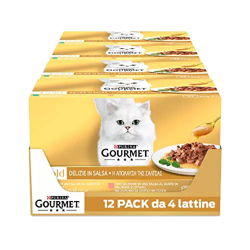GOURMET Gold Delizie in Salsa per Gatti Adulti con Salmone e Tonno