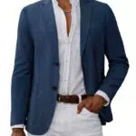 Grace Karin Blazer Uomo Elegante Due Bottoni Giacca Formale con Risvolto