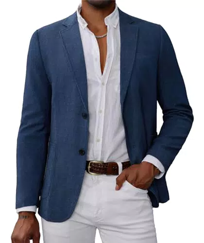 Grace Karin Blazer Uomo Elegante Due Bottoni Giacca Formale con Risvolto