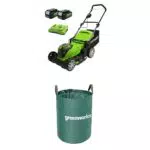 Greenworks G24X2LM41K4X Tagliaerba a Batteria 41cm con Due Batterie e Caricabatterie