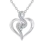 Hifeeled Collana Cuore Donna in Argento Sterling 925 Regolabile Infinito