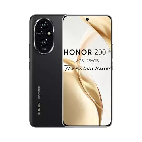 Honor 200 Smartphone 5G, 8GB RAM, 256GB, Tripla Fotocamera 50 MP, Ricarica 100W