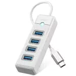 ORICO Hub USB C 4 Porte USB 3.0 per Laptop, Smartphone e Tablet - Compatibile Mac e Android