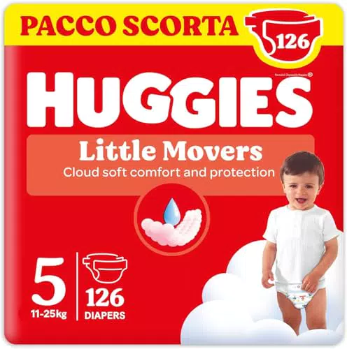 Huggies Little Movers Pannolini Ultra Assorbenti per Protezione Completa
