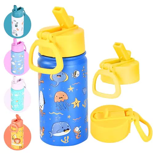 Hydrate Bottles - Borraccia in acciaio inox per bambini, ideale per scuola e sport