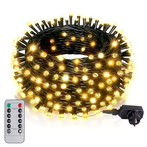 Hzitcigm Catena Luminosa LED Impermeabile per Decorazioni Natalizie e Feste