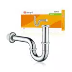 Ibergrif Sifone Universale per Lavello in Acciaio Inox Cromato