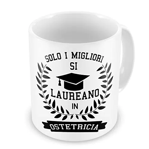 iMage Tazza Mug Laurea Ostetricia - Regalo Perfetto per Laureati