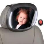 Interbaby Specchio auto per seggiolino posteriore con luci LED e telecomando