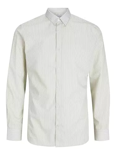 Jack & Jones Jjjoe - Maglietta Casual con Stampa a Strisce AOP