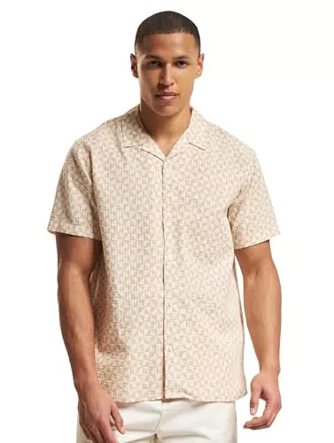 Jack & Jones Jorluke - Maglietta Seersucker Resort a Maniche Corte