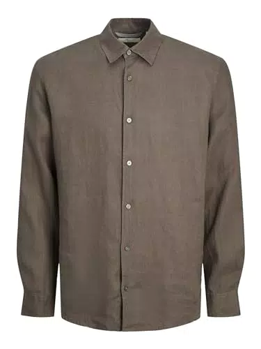 Jack & Jones Jprcclawrence Maglietta Lunga in Lino con Vestibilità Rilassata