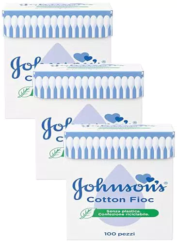 Johnson's Baby Bastoncini Morbidissimi in Cotone - Confezione da 3